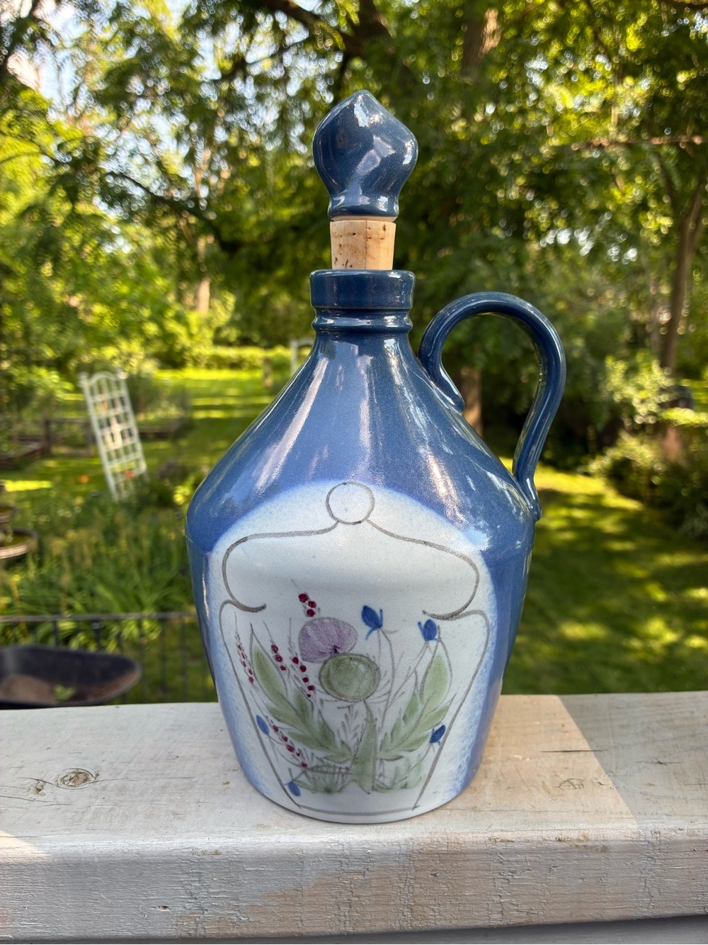 Buchan Stoneware Thistle Carafe Jug Made in Scotland
